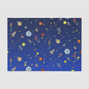 Mousseline Papier Tissu Moon Adventure