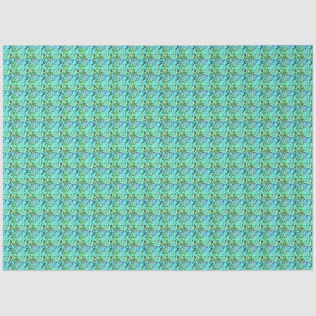 Mousseline Papier Tissu Moss Piscine (Recto)