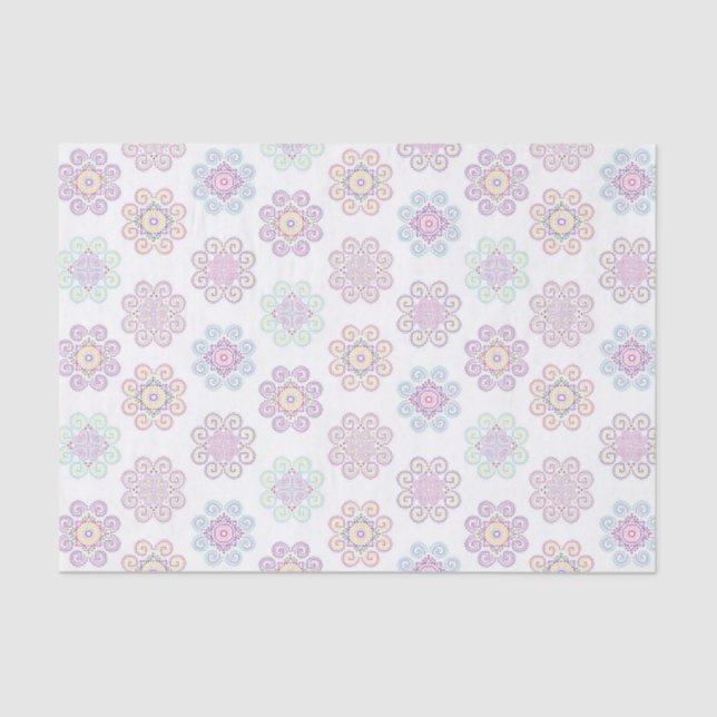 Mousseline Papier Tissu Motif Inspiré Hmong (Recto)