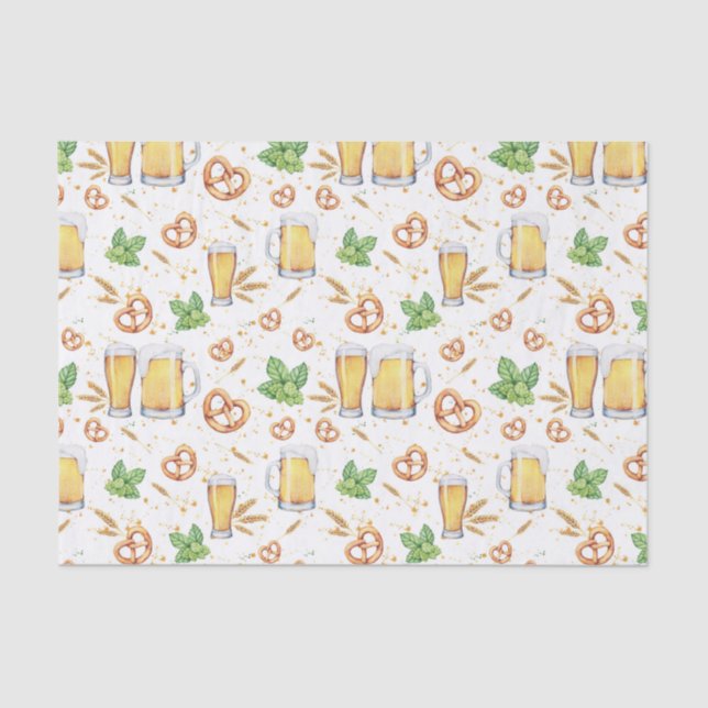 Mousseline Papier Tissu Motif Style Pub (Recto)