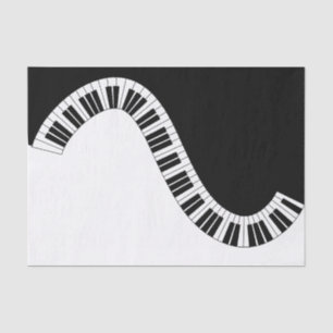Mousseline Papier Tissu Musical Piano