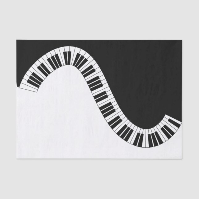 Mousseline Papier Tissu Musical Piano (Recto)