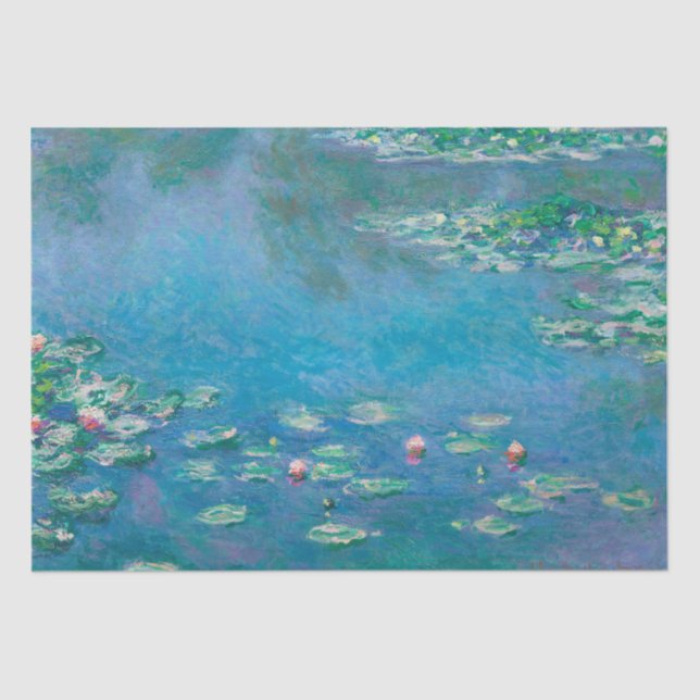 MOUSSELINE PAPIER TISSU : NÉNUPHARS : MONET (Recto)
