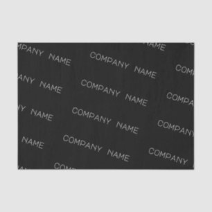 Mousseline Papier Tissu Noir avec nom d'entreprise personnali