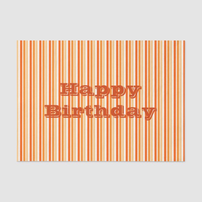 Mousseline Papier Tissu Orange Et Blanc (Recto)