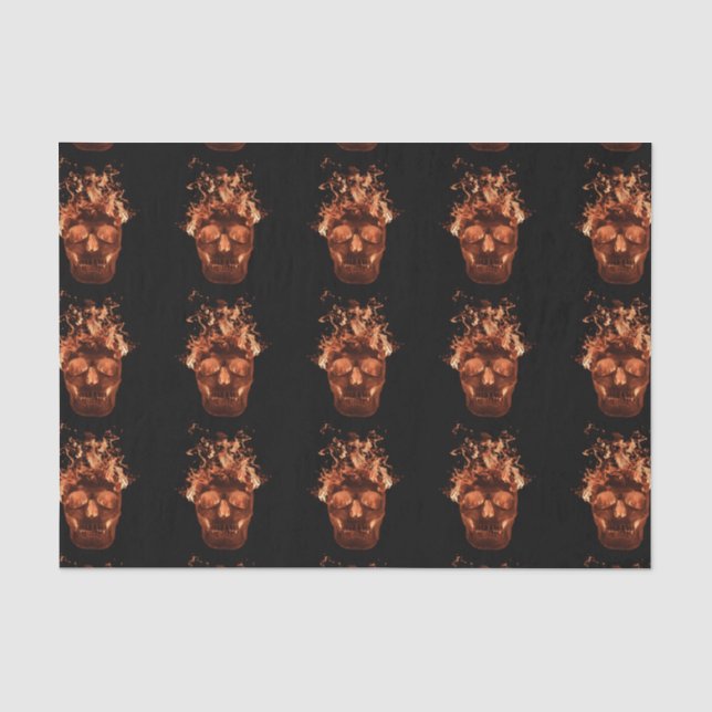 Mousseline Papier Tissu Orange Fire Sketch (Recto)