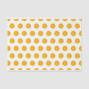 Mousseline Papier Tissu Orange Watercolor Pois