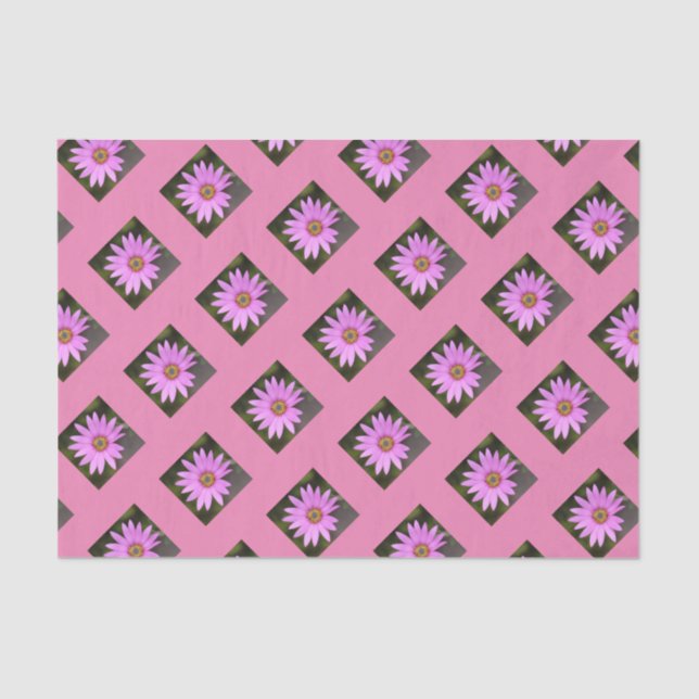 Mousseline Papier Tissu Ostéospermum Rose (Recto)