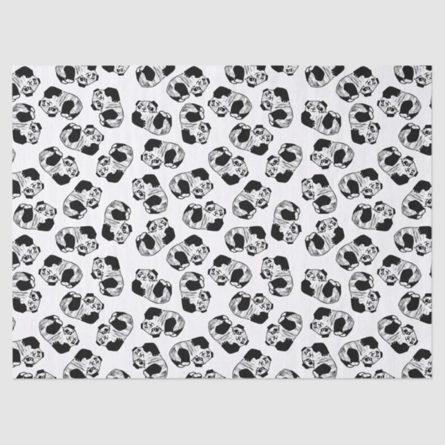 Mousseline Papier Tissu Panda Play 10 livres (Recto)