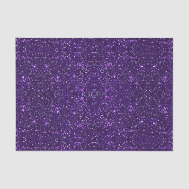 Mousseline Papier Tissu Parties scintillant violet (Recto)