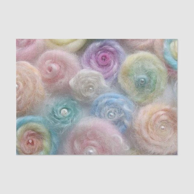 Mousseline Papier Tissu Pastel Fil (Recto)