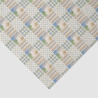 Mousseline Papier Tissu Patchwork Pastel