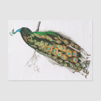 Mousseline Papier Tissu Peacock vintage