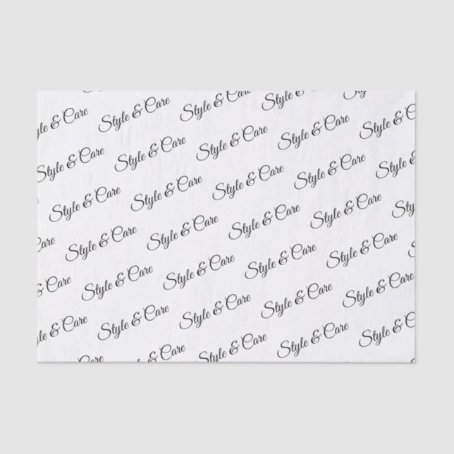 Mousseline Papier Tissu personnalisé avec Motif de nom Imprim (Recto)