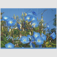 Papier Tissu Personnalisé Blue Morning Glory