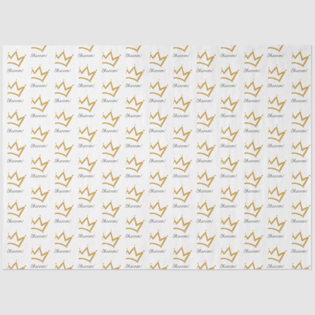 Mousseline Papier Tissu Personnalisé Gold Crown (Recto)