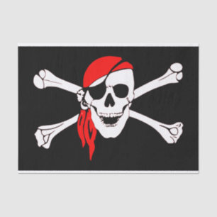 Mousseline Papier Tissu Pirate Flag