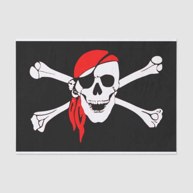 Mousseline Papier Tissu Pirate Flag (Recto)