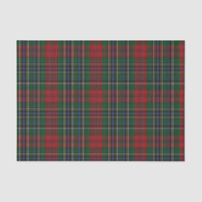 Mousseline Papier Tissu Plaid Clan MacLean Tartan (Recto)