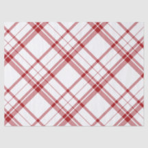 Papier Tissu Plaqué Rouge Et Blanc