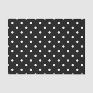 Mousseline Papier Tissu POLKA DOT NOIR