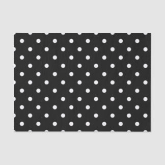 Mousseline Papier Tissu POLKA DOT NOIR