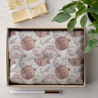 Mousseline Papier Tissu pour Ornements de Noël en Bourgogne O
