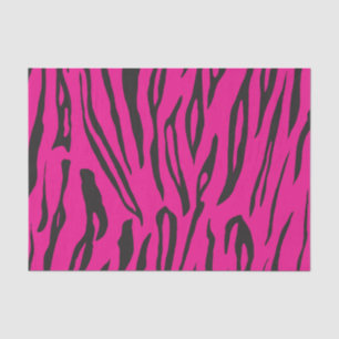 Mousseline Papier Tissu Pretty Rose and Black Tiger Stripes
