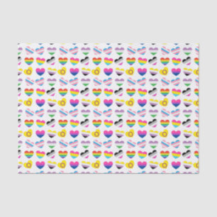 Mousseline Papier Tissu Pride Hearts