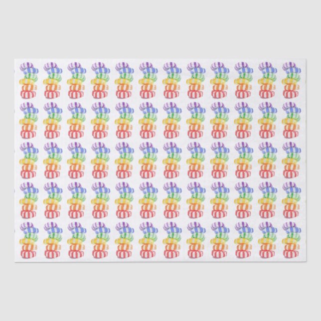 Mousseline Papier Tissu RAINBOW (Recto)