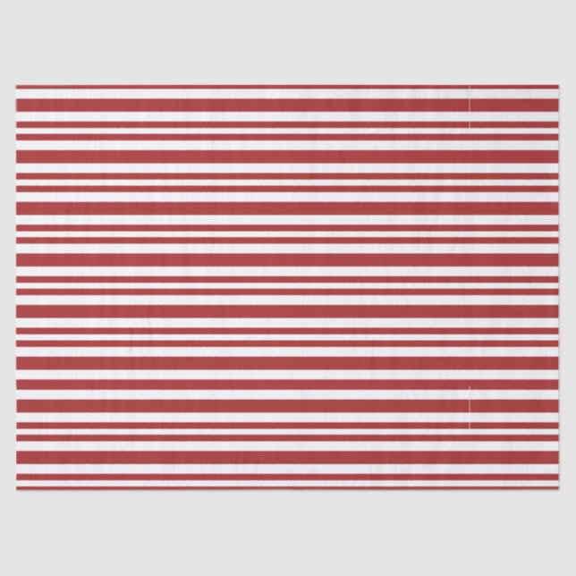 Mousseline papier tissu rayé rouge (Recto)