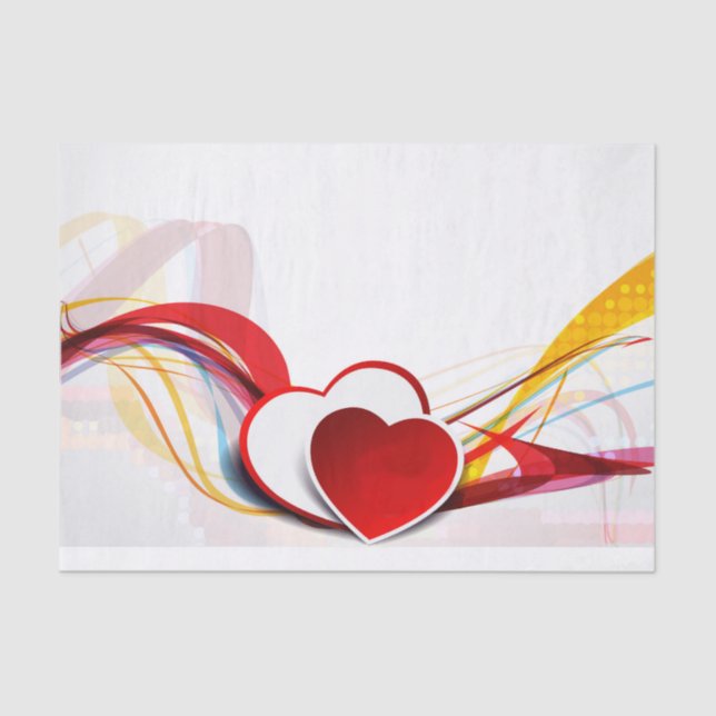 Mousseline Papier Tissu Red Heart (Recto)