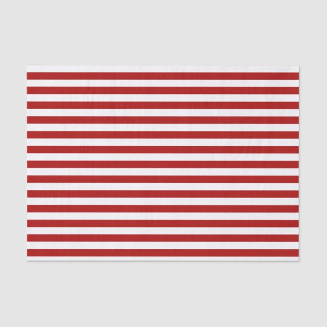 Mousseline Papier Tissu Red Stripe Holiday (Recto)