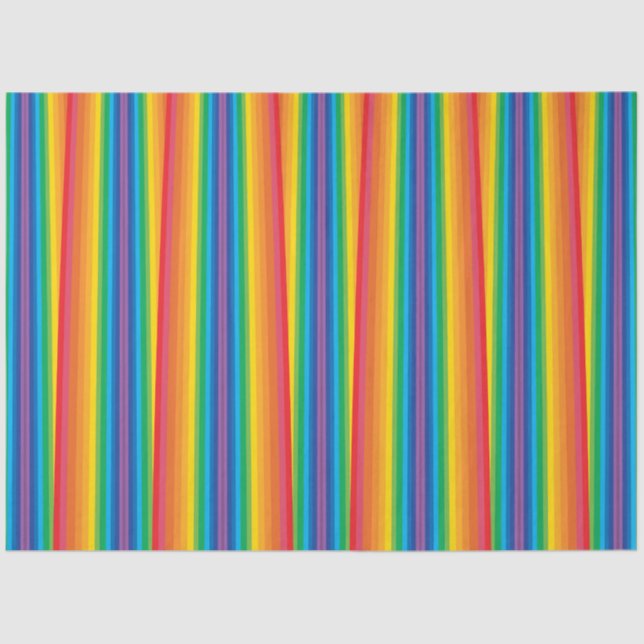 Mousseline Papier Tissu Retro Rainbows (Recto)
