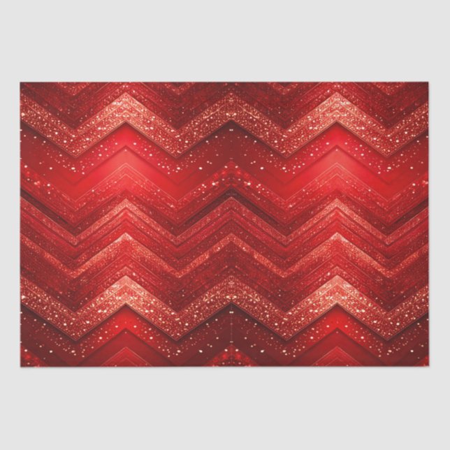 Mousseline Papier Tissu Rouge Décor Noël Glit (Recto)