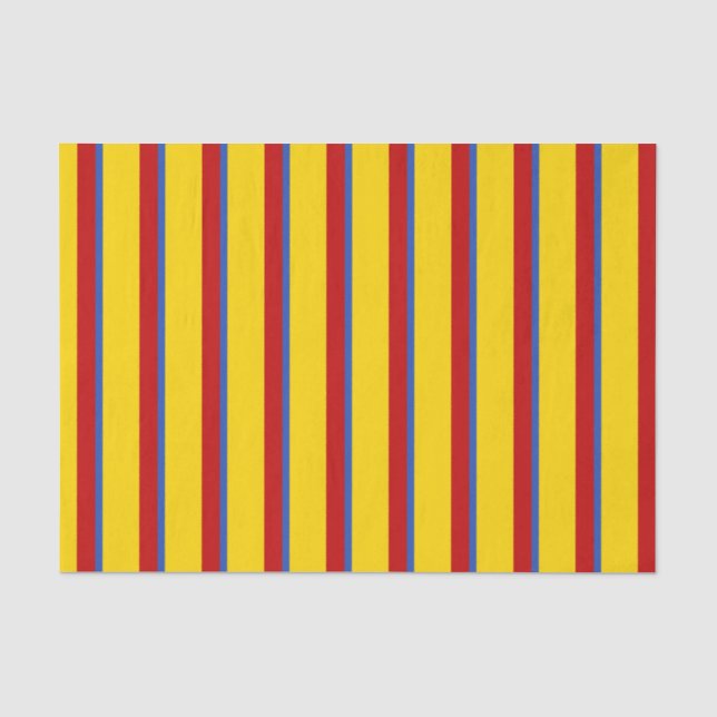 Mousseline Papier Tissu rouge fusées (Recto)