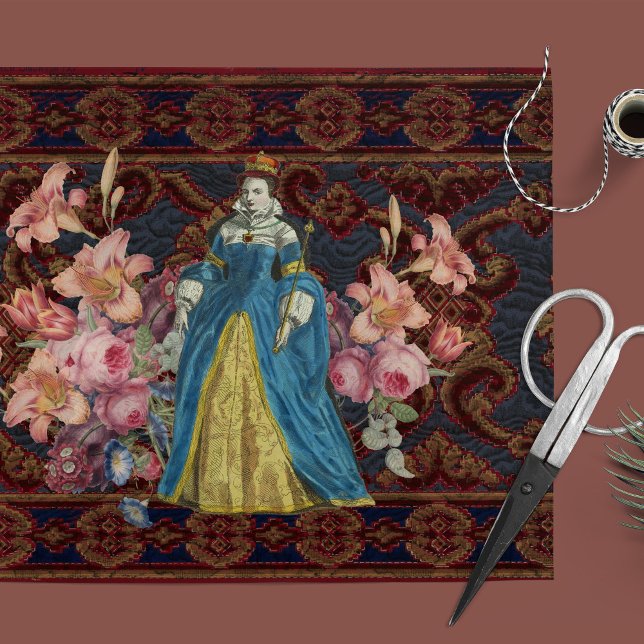 Mousseline Papier Tissu Royal Tapisserie Florale Découpage (Créateur téléchargé)