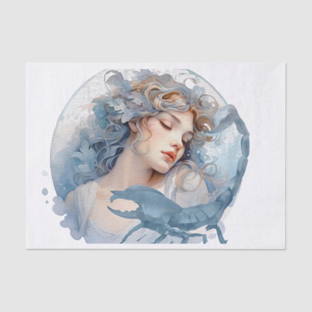 Mousseline Papier Tissu Scorpio (Recto)