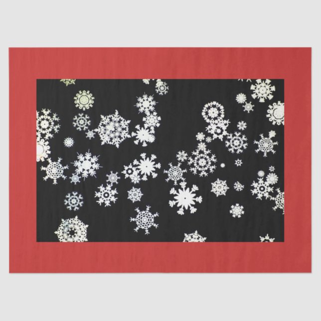 Mousseline Papier Tissu SNOWFLAKES (Recto)