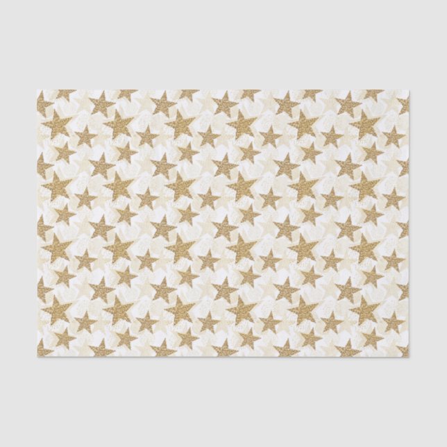 Mousseline Papier Tissu Star brillant (Recto)