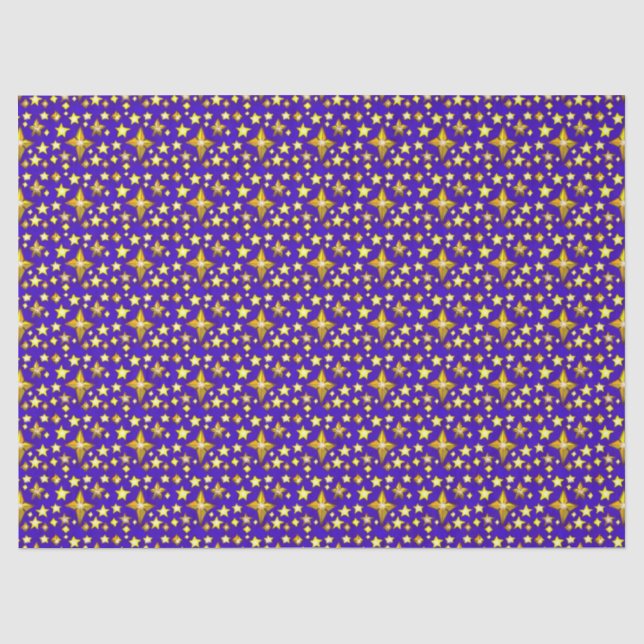 Mousseline Papier Tissu Stress Night Sky (Recto)