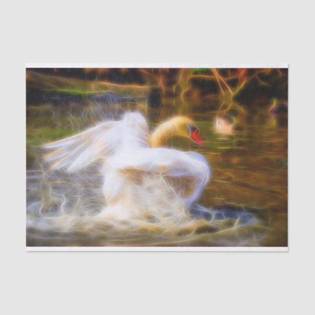 Mousseline Papier Tissu Swan (Recto)