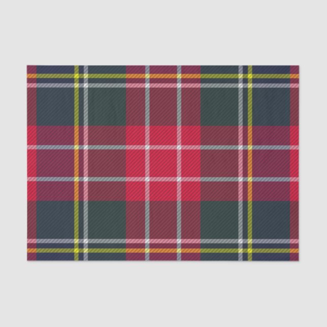 Mousseline Papier Tissu Tartan Plaid (Recto)