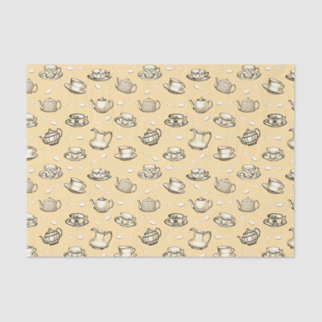 Mousseline Papier Tissu Tea Time (Recto)