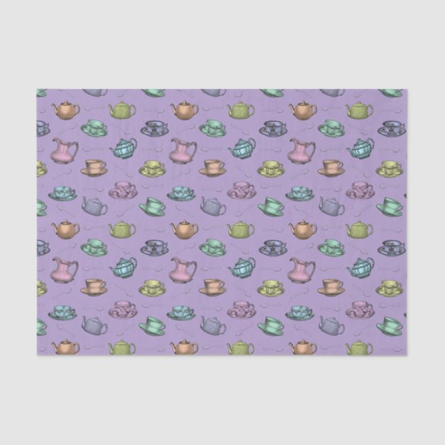 Mousseline Papier Tissu Tea Time (Recto)