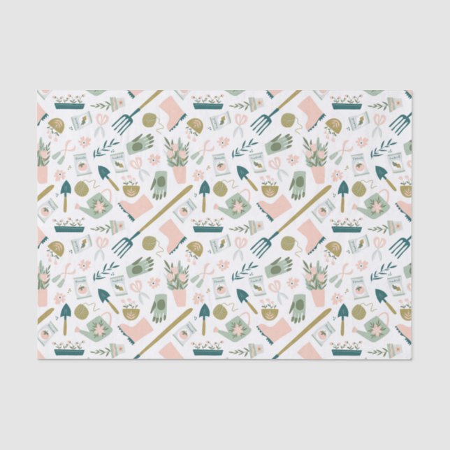 Mousseline Papier Tissu Temps Jardin (Recto)