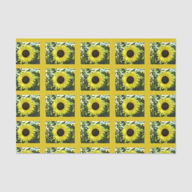 Mousseline Papier Tissu Tournesol (Recto)
