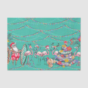 Mousseline Papier Tissu Tropical Holiday Christmas