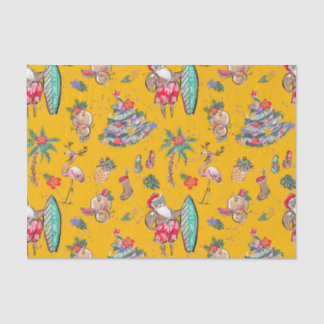 Mousseline Papier Tissu Tropical Holiday Christmas