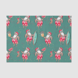 Mousseline Papier Tissu Tropical Holiday Christmas